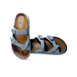 ASHO WITH FASHION MADE GLOBAL Open Toe Flats With Buckles image 3