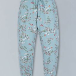 Plum Tree Floral Printed Joggers - Aqua-picture-11