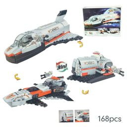 Sanjary 3 in 1 Space Voyager Building Blocks Set 168 Pcs -Color & Design May Vary-picture-17