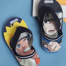 Kidsville Naruto Featuring Character Designed Flip Flops - Navy Blue-image-40
