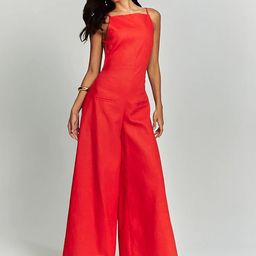 LULU & SKY Women Wide Leg Basic Jumpsuit-picture-11