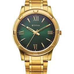 Titan Karishma Festive 3.0 Quartz Green Round Dial Men's Watch - 10058YM04-image-89