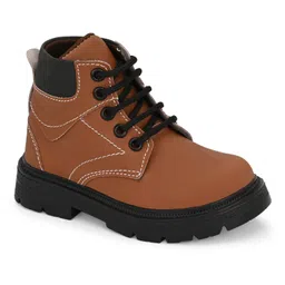 Stefens Colour Blocked Lace Up Derby Boots - Tan image 4