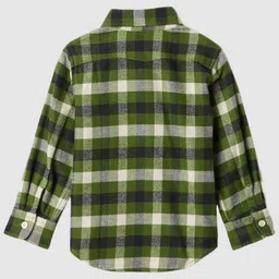 GAP Kids Relaxed-Fit Checked Button-Down Collar Flannel Weave Pure Cotton Shirt image 3