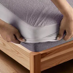 Sittella Grey Cotton Water Resistant Mattress Protector For Bed image 3