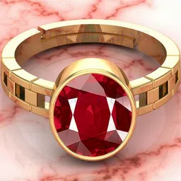 Sidharth Gems 8.25 Ratti 7.00 KT Ruby Stone Ring image 1