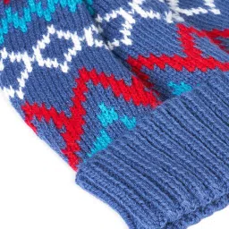 Pantaloons Junior Navy Printed Bobble Hat image 5