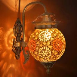Fos Lighting Antique Brass Tilak Globe Wall Sconce (Bulb not included) - Set of 1-picture-14