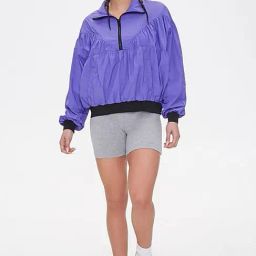 Forever 21 Purple & Black Regular Fit Anorak Jacket-picture-44