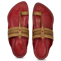Kalapuri Men's Tan Kolhapuri Sandals image 5