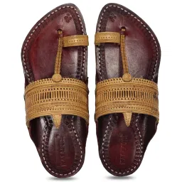 Kalapuri Men's Tan Kolhapuri Sandals image 5