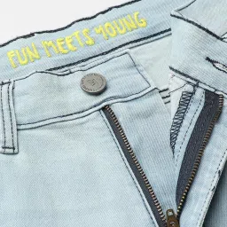 Campus Sutra Sky Blue Regular Fit Distressed Jeans image 5