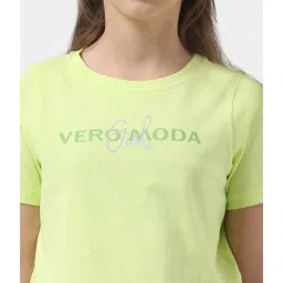 VERO MODA GIRL Green Printed T-Shirt image 5