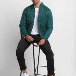 Being Human Green & Grey Regular Fit Reversible Jacket image 5