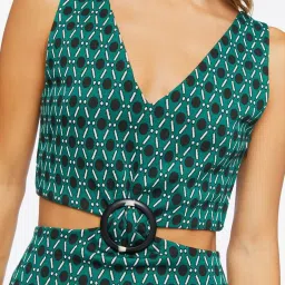 Forever 21 Green Printed Playsuit image 5