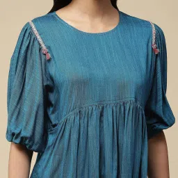 aarke Ritu Kumar Blue A Line Kurti image 5