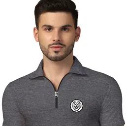 BEYOU FASHION Men Printed Polo Collar T-shirt image 2