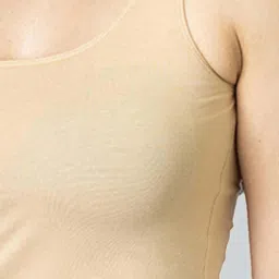 Lyra Tan Cotton Plain Slip image 5