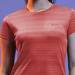 Lyra Red Self Pattern Sports T-Shirt image 5