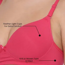 Lyra Fuchsia Cotton Seamless Bra image 5
