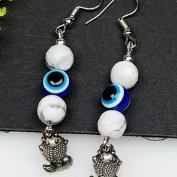 Zhupuk Silver-Plated Brass Crystals Drop Earrings-image-66