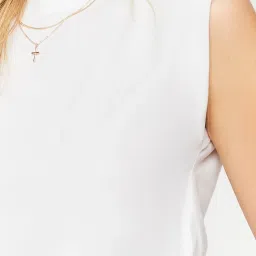 Forever 21 White Cotton Sleeveless Crop Top image 5