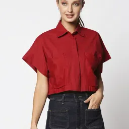 Remanika Red Pure Cotton Shirt-image-8