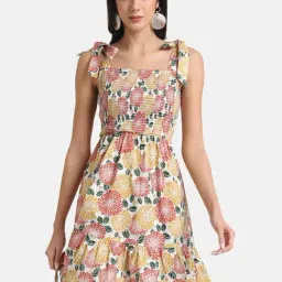 Kazo Multicolor Printed Peplum Dress-picture-27