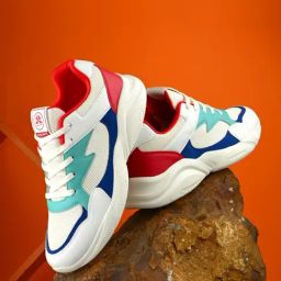 OFF LIMITS Unisex ROGER UNI White, Red & Aqua Running Shoes-picture-45