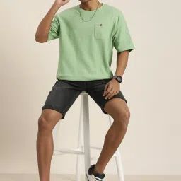 Dillinger Pista Green Loose Fit Cotton Oversized Crew T-Shirt image 5