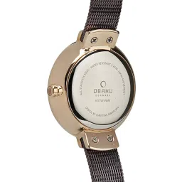 OBAKU V177LEVNMN Varm Walnut Analog Watch for Women image 5