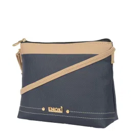 Enoki by Baggit Sho Navy Solid Medium Sling Handbag image 5
