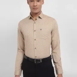 Allen Solly Beige Cotton Slim Fit Printed Shirt-picture-34