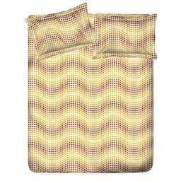 Layers Firenze Multicolor Cotton 140 TC Double Size Bed Sheet with Pillow Cover image 5