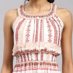 Label Ritu Kumar Light Pink Printed Maxi Dress image 5