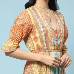 aarke Ritu Kumar Multicolor Floral A Line Dress image 5