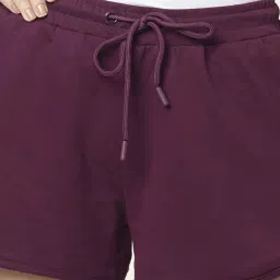 Ajile by Pantaloons Purple Cotton Sports Shorts image 5