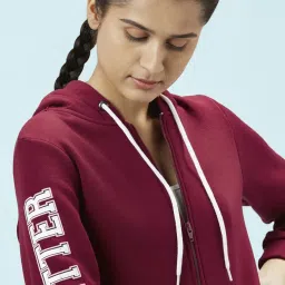 Ajile by Pantaloons Maroon Cotton Printed Jacket image 5