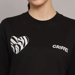 GRIFFEL Black Printed T-Shirt With Shorts image 5