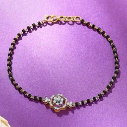 p.n.gadgil jewellers P.N.Gagdil Jewellers 14 Karat Yellow Gold & Diamond IJ/SI Certified Gold Flexible Bracelet For Women-picture-7