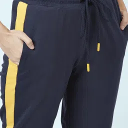 Ajile by Pantaloons Navy Cotton Striped Joggers image 5