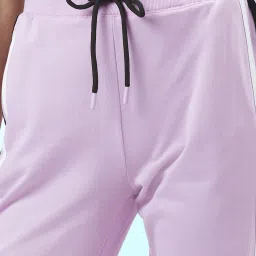 Ajile by Pantaloons Purple Cotton Striped Joggers image 5