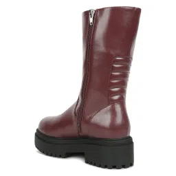 London Rag Women's Burgundy Casual Boots image 5