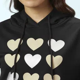 People by Pantaloons Black Printed Sweatshirt image 5