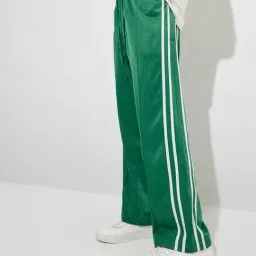 nuon men Nuon by Westside Jade Green Striped Relaxed-Fit Mid-Rise Track Pants-picture-27