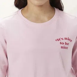 Honey by Pantaloons Pink Cotton Printed Sweatshirt image 5