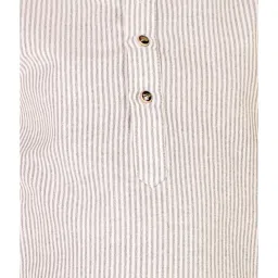 Pro-Ethic Style Developer Kids White & Black Striped Full Sleeves Kurta with Pyjamas image 5