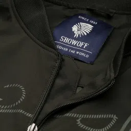 showoffff Showoff Olive Regular Fit Bomber Jacket image 5