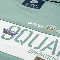 showoffff Showoff Sea Green Regular Fit Printed Sweatshirt image 5