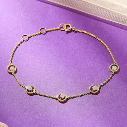 p.n.gadgil jewellers P.N.Gagdil Jewellers 14 Karat Yellow Gold & Diamond IJ/SI Certified Gold Flexible Bracelet For Women-picture-34